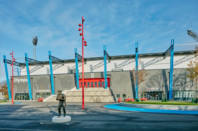 Exterior image of Olympia football stadium