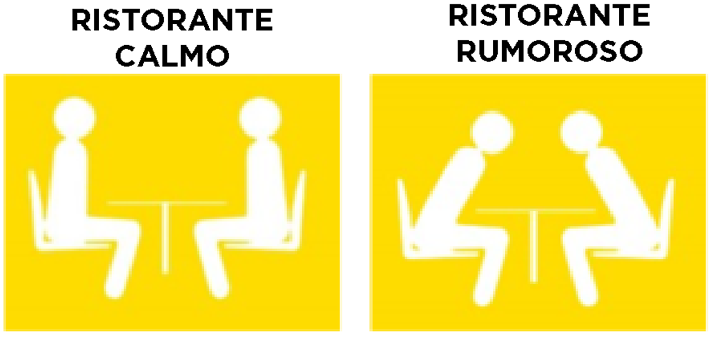 differenza tra ristorante calmo e ristorante rumoroso