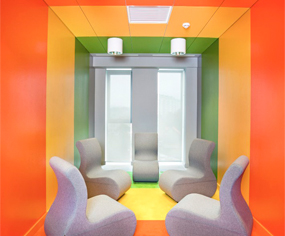 Colourful office environment